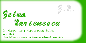 zelma marienescu business card